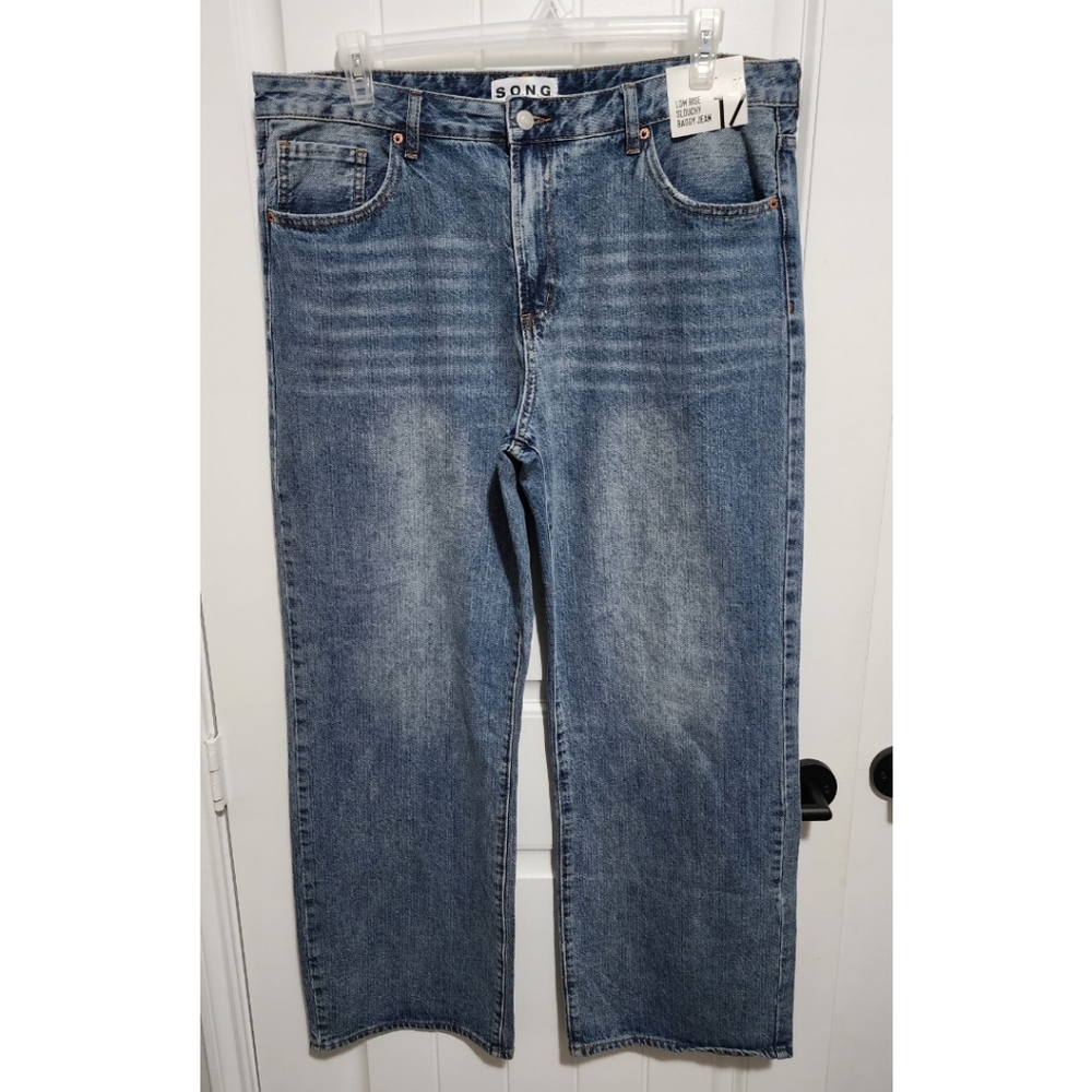 S.O.N.G. Slouchy baggy wide leg jeans NEW 17 song 33 NWT womens